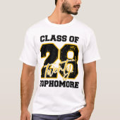 Class of 2028 Sophomore High School Back to School T-shirt (Voorkant)