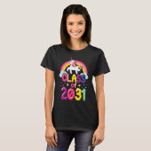 Class of 2031 Unicorn Graduation Girls T-shirt (Voorkant volledig)