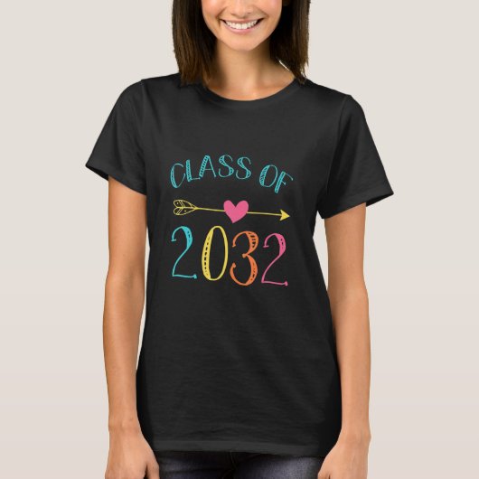 CLASS OF 2032 Grow With Me 100 Days Of School T-shirt (Voorkant)