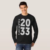Class Of 2033 Senior 2033 Graduation T-shirt (Voorkant volledig)