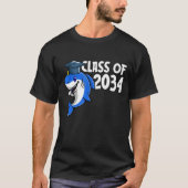 Class Of 2034 Shark Graduate Pre K Kindergarten Pr T-shirt (Voorkant)