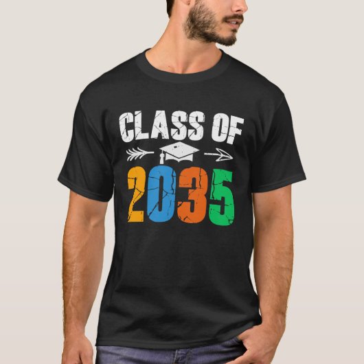 Class of 2035 First Day of School Graduation T-shirt (Voorkant)