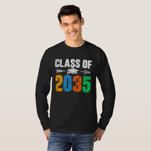Class of 2035 First Day of School Graduation T-shirt (Voorkant volledig)
