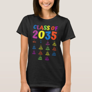 Class Of 2035 Grade Pre K Grow With Me Handprint P T-shirt
