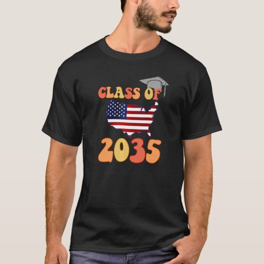 Class of 2035 Grow With Me First Day of School Gra T-shirt (Voorkant)