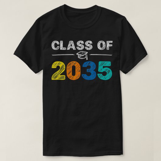 Class of 2035 Grow With Me First Day of School Gra T-shirt (Design voorkant)