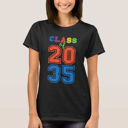 Class Of 2035 Grow With Me Graduation First Day Of T-shirt (Voorkant)