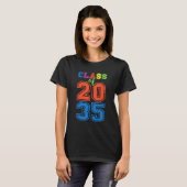 Class Of 2035 Grow With Me Graduation First Day Of T-shirt (Voorkant volledig)