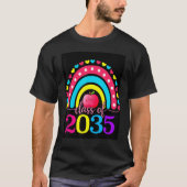 Class Of 2035 Grow With Me Graduation First Day Ra T-shirt (Voorkant)