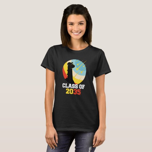 Class Of 2035 Kindergarten Dinosaur For Kids T-shirt (Voorkant volledig)