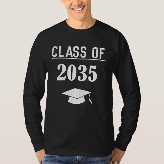 Class Of 2035 Kindergarten Graduate Graduation Gir T-shirt (Voorkant)