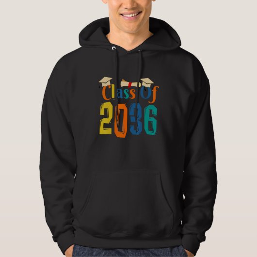 Class of 2036 Grow With Me First Day of School Gra Hoodie (Voorkant)