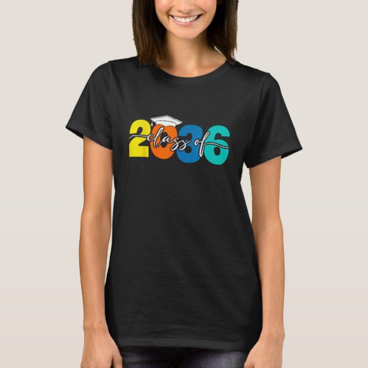 Class of 2036 Grow with Me First Day of School Gra T-shirt (Voorkant)