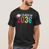 Class Of 2036 Grow With Me Kindergarten Pre K Grad T-shirt (Voorkant)