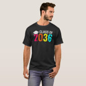 Class Of 2036 Grow With Me Kindergarten Pre K Grad T-shirt (Voorkant volledig)
