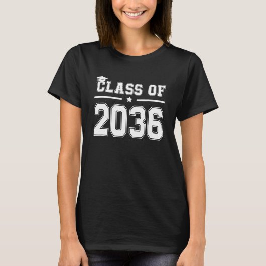 Class Of 2036  Grow With Me Preschool Pre K Gradua T-shirt (Voorkant)