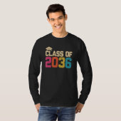 Class Of 2036 Kindergarten Graduate Kinder Graduat T-shirt (Voorkant volledig)