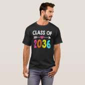 Class Of 2036 Kindergarten Pre K Grow With Me Grad T-shirt (Voorkant volledig)