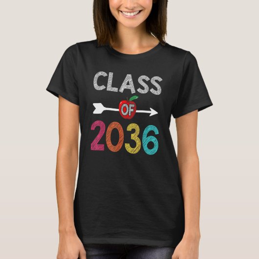 Class Of 2036  Pre K Graduate Preschool Graduation T-shirt (Voorkant)