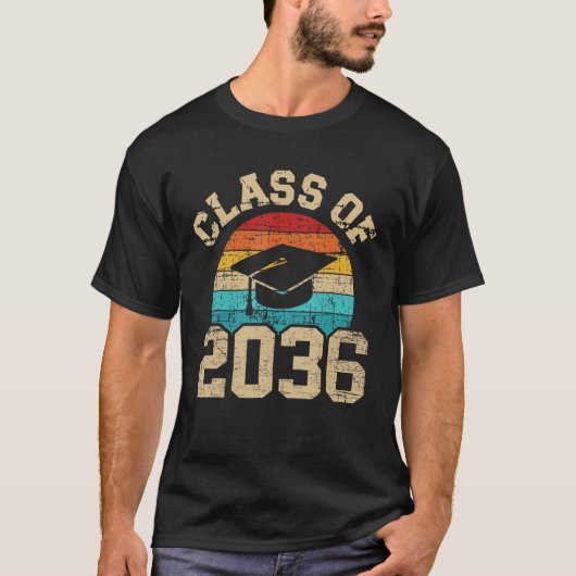 Class Of 2036 Pre K Grow With Me Graduation Kids B T-shirt (Voorkant)