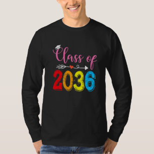 Class Of 2036 Senior 2036 Grow With Me Graduation T-shirt