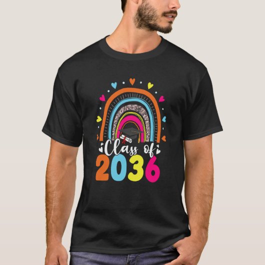 Class Of 2036 Senior 36 Graduate Preschool Graduat T-shirt (Voorkant)