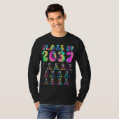 Class Of 2037 Graduate Preschool Kindergarten Tie  T-shirt (Voorkant volledig)