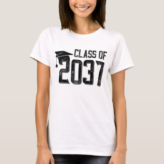 Class of 2037-Grow with ME Handprints Space onBack T-shirt