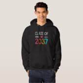 Class Of 2037 Kindergarten Pre K Grow With Me Grad Hoodie (Voorkant volledig)