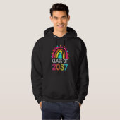 Class of 2037 Rainbow Graduation First Day of Scho Hoodie (Voorkant volledig)