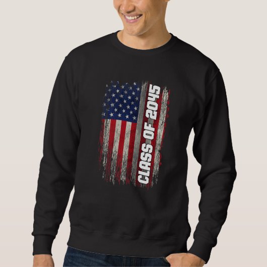 Class of 2045 Senior 2045 USA American Flag Trui (Voorkant)