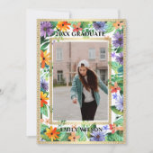 Class of 20XX Floral Photo Graduation Announcement (Voorkant)