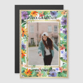 Class of 20XX Floral Photo Graduation Announcement (Voorkant / Achterkant)