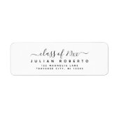 Class of 20xx graduation return address labels (Voorkant)