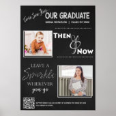 Class of 20XX Keepsake Then and Now Graduation Poster (Voorkant)
