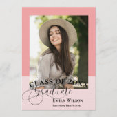 Class of 20XX Modern Photo Graduation Announcement Kaart (Voorkant)