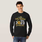Class Of 23 Graduate Sunflower Proud Girlfriend Of T-shirt (Voorkant volledig)