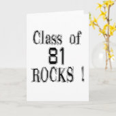 Class of '81 Rocks! Greeting Card Kaart (Gele Bloem)