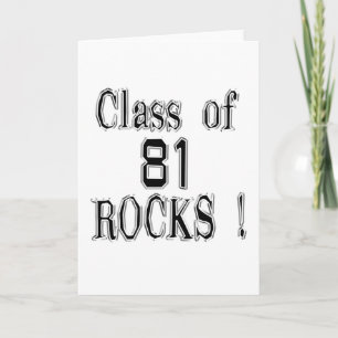 Class of '81 Rocks! Greeting Card Kaart