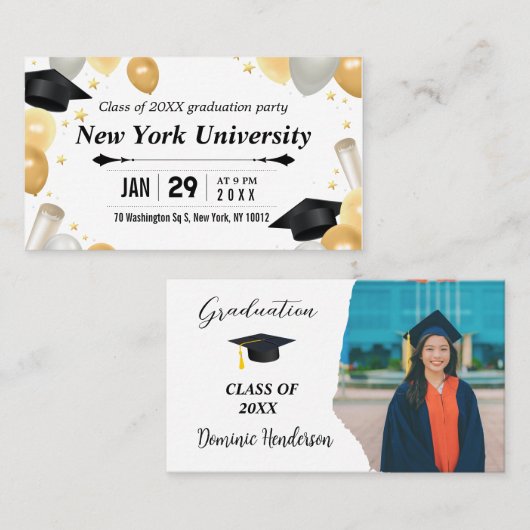 class of business cards graduate afsprakenkaartje (Voorkant / Achterkant)