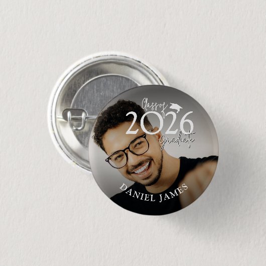 Class Of Graduate Photo Graduation Ronde Button 3,2 Cm (Voorkant /achterkant)