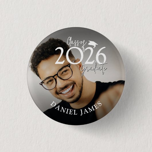 Class Of Graduate Photo Graduation Ronde Button 3,2 Cm (Voorkant)