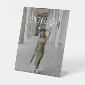 Class Of | Graduation Keepsake Photo  Reclamebord Met Voetstuk (Voorkant)