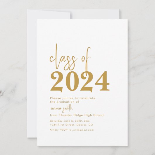 Class of Graduation Party Aankondiging Uitnodigen (Voorkant)