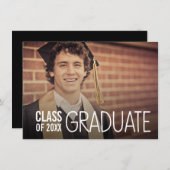 CLASS OF GRADUATION PARTY FOTO UITNODIGEN KAART (Voorkant / Achterkant)