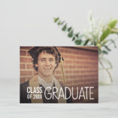 CLASS OF GRADUATION PARTY FOTO UITNODIGEN KAART (Staand voorkant)