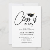 Class of Modern Graduation Invitation Kaart (Voorkant)