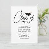 Class of Modern Graduation Invitation Kaart (Staand voorkant)