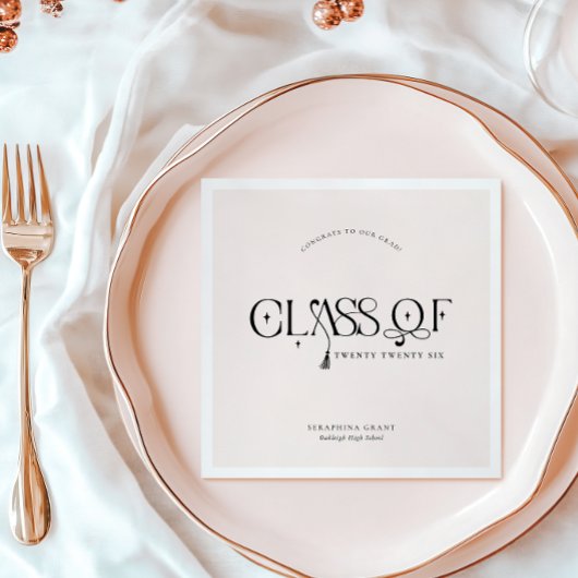 Class Of | Modern Personalized Graduation Party Servet