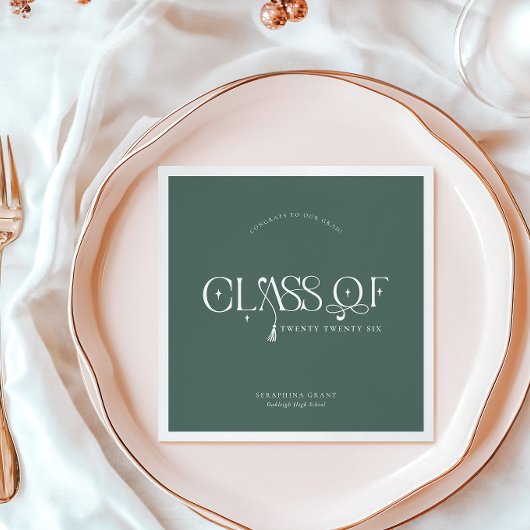 Class Of | Modern Personalized Graduation Party Servet